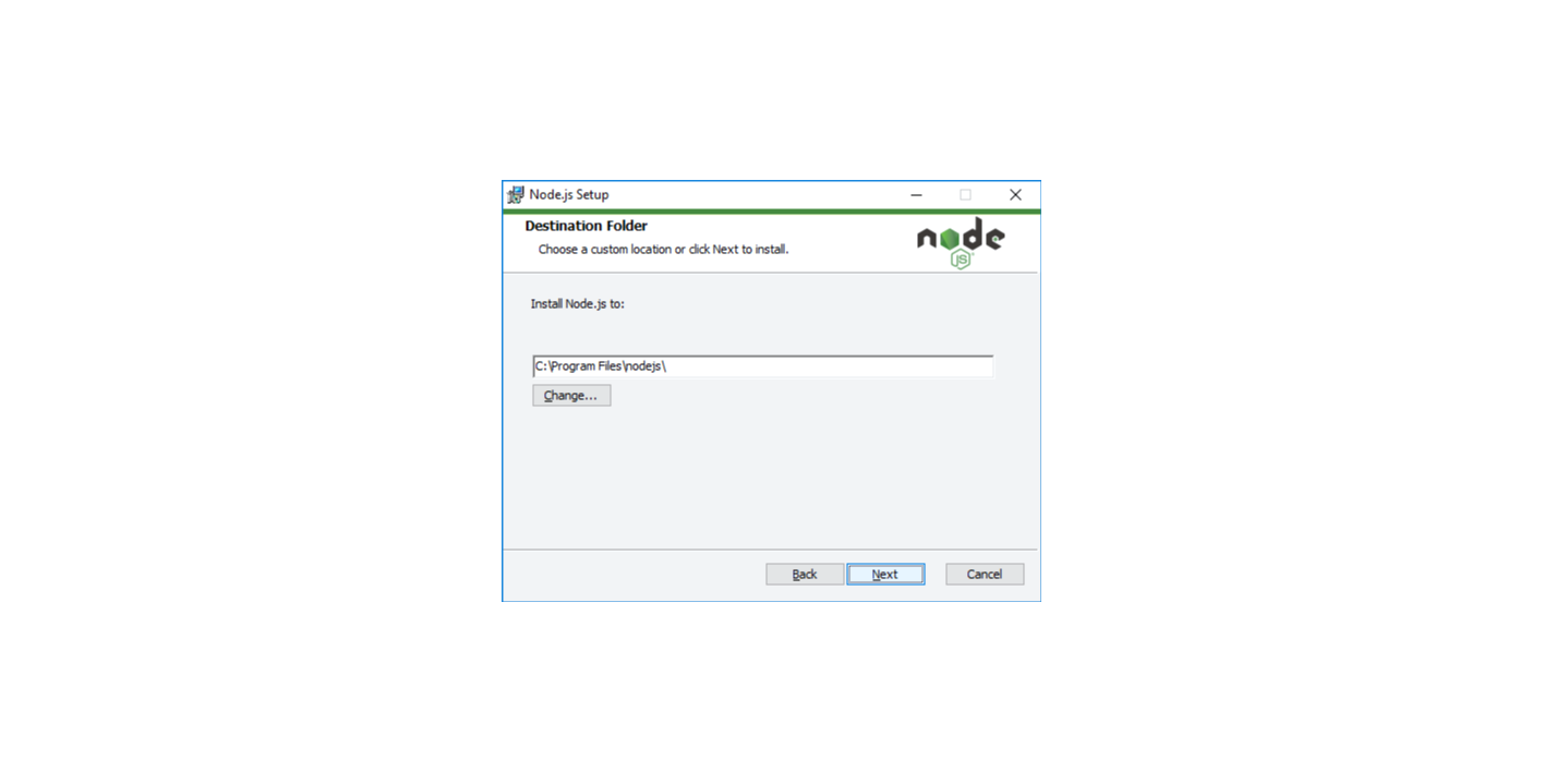 Node.js directory installazione